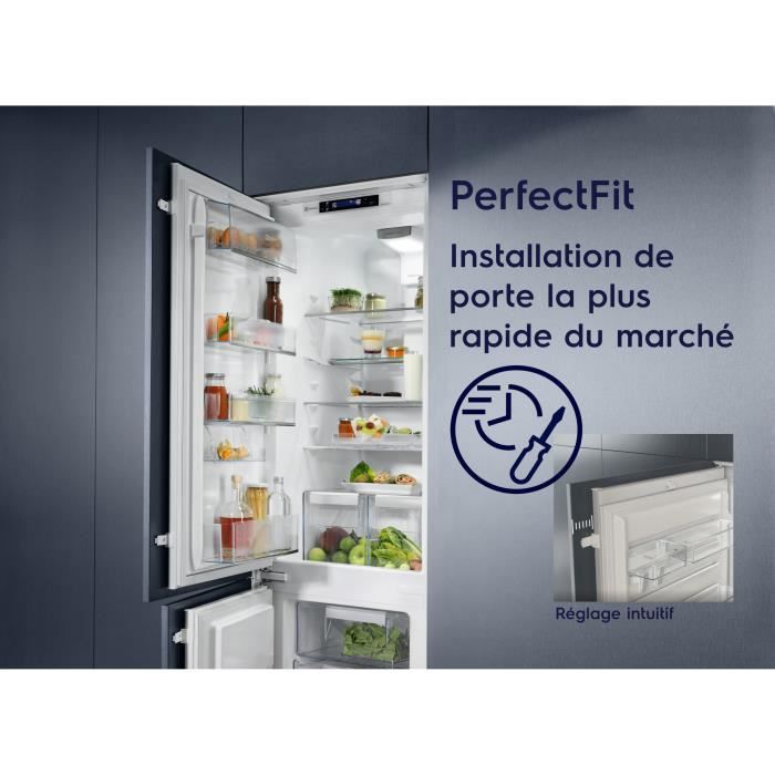 ELECTROLUX KTB2DE16S - Réfrigérateur congélateur haut encastrable - 259L (209L+50L) - Froid Brassé - L55 x H164cm - Blanc - Photo n°5