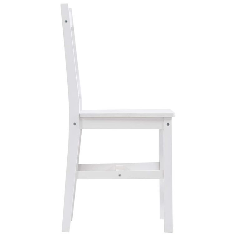 Ensemble table et 8 chaises pin massif blanc Kampia - Photo n°7
