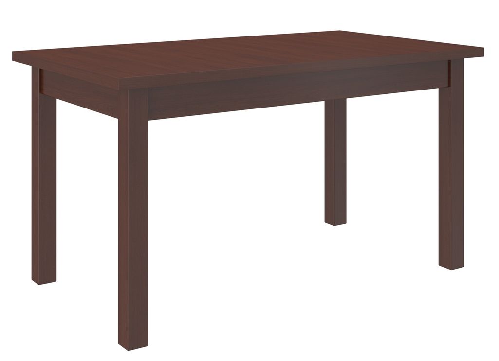 Ensemble table extensible 140/180 cm et 6 chaises bois Noyer foncé et beige clair Komba - Photo n°4