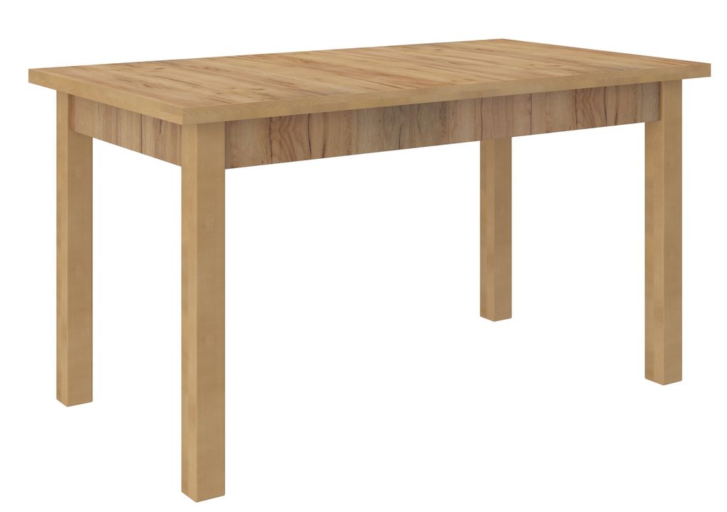 Ensemble table extensible 140/180 cm et 6 chaises en bois naturel et tissu noir Valka - Photo n°5