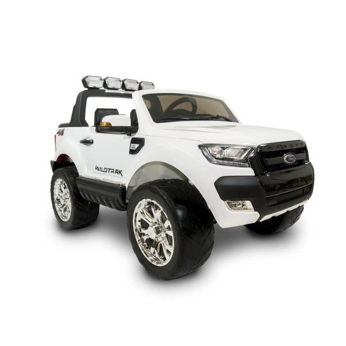EROAD - Ford Ranger Blanc 4X2 Noir 2 places - 12V - Roues gomme - MP3 - Photo n°1