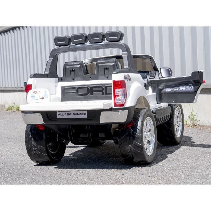 EROAD - Ford Ranger Blanc 4X2 Noir 2 places - 12V - Roues gomme - MP3 - Photo n°4