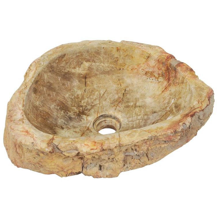 Évier 45 x 35 x 15 cm Pierre fossile Crème - Photo n°8