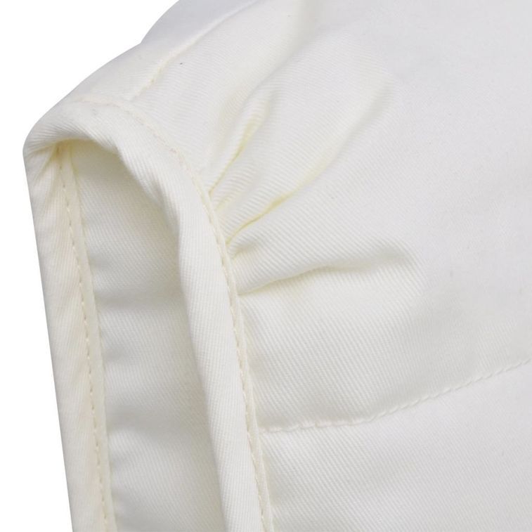 Fauteuil à bascule réglable tissu blanc et bois cintré Adju - Photo n°4