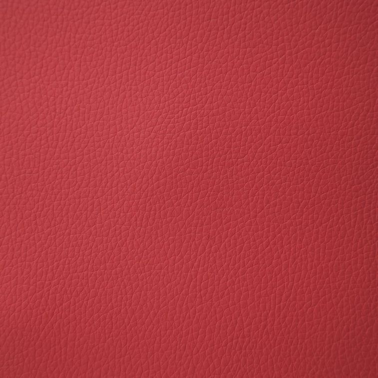 Fauteuil avec repose pied moderne simili cuir rouge et pieds acier chromé Kisper - Photo n°8