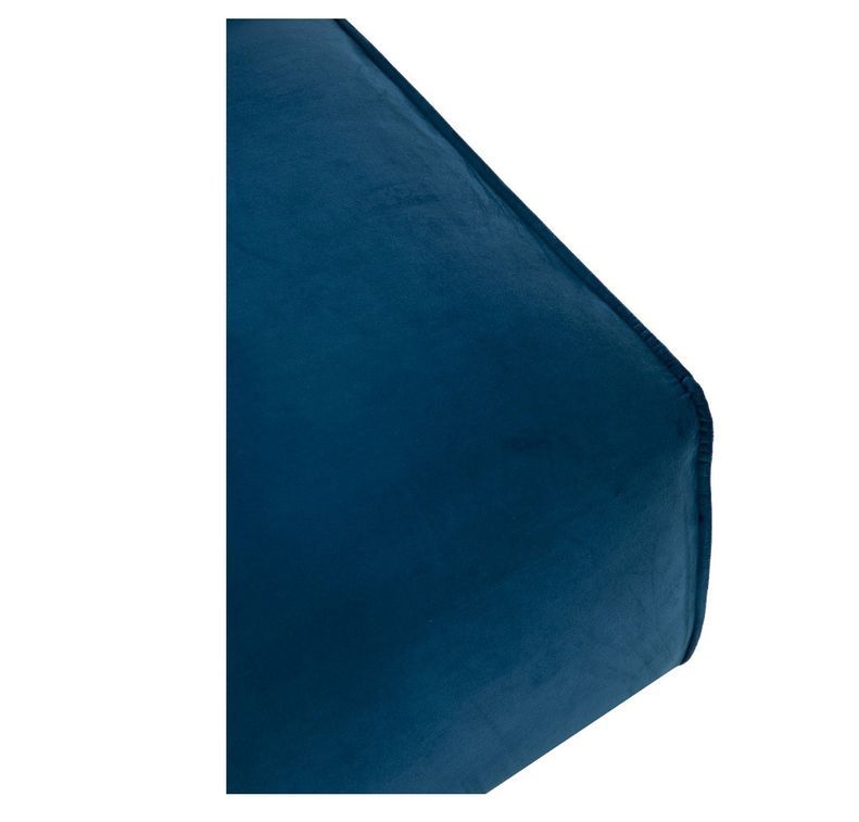 Fauteuil large tissu bleu Nissy - Photo n°7