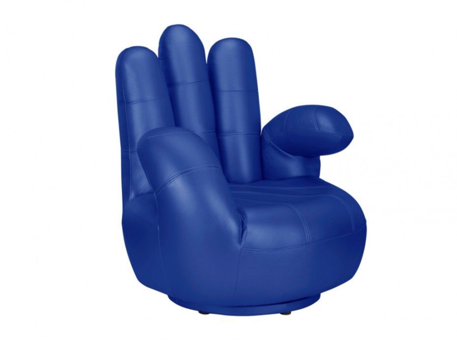 Fauteuil main bleu Finger - Photo n°1