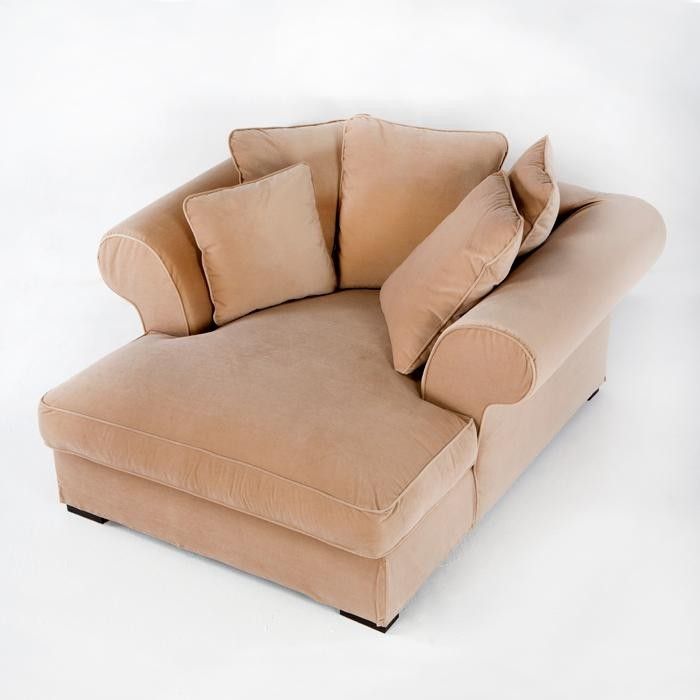 Fauteuil relax tissu beige et pieds pin massif Amoux - Photo n°2
