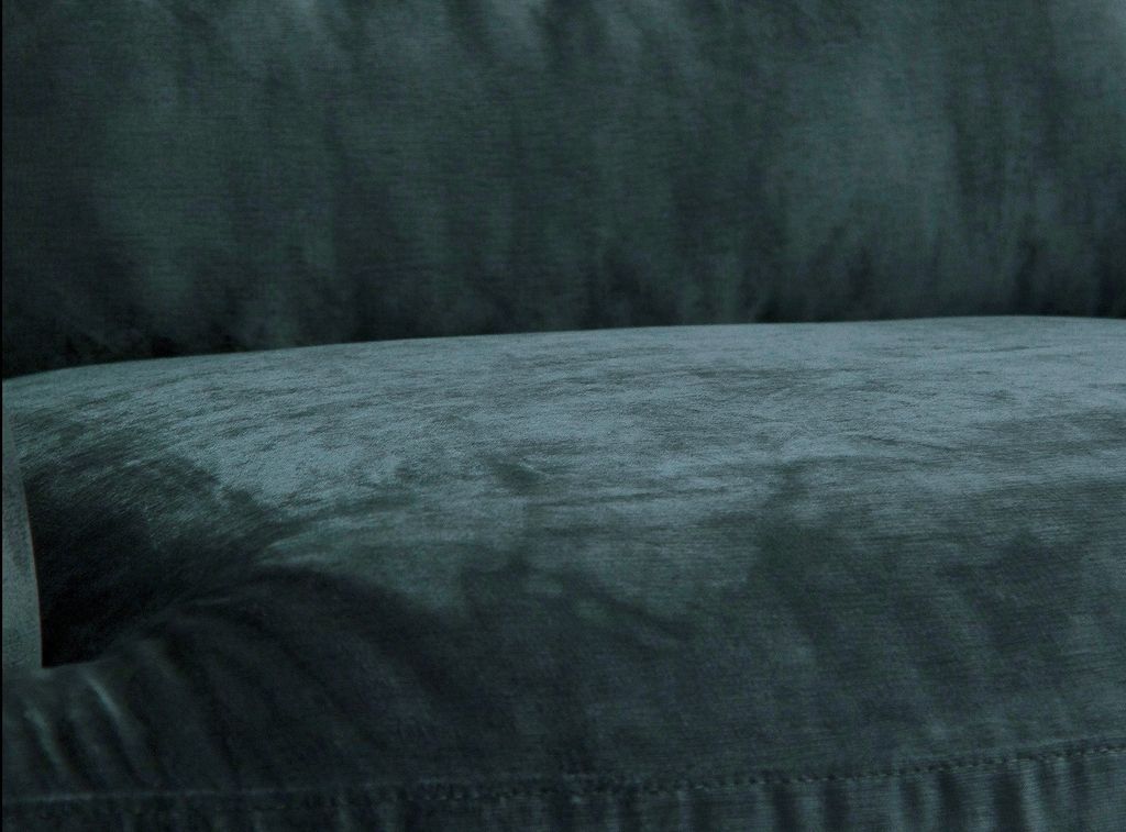 Fauteuil velours gris pétrole et pieds pin massif clair Poon - Photo n°5