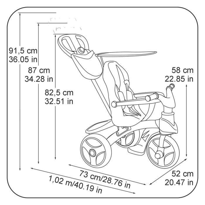 FEBER - Tricycle Baby Trike Easy Evolution - Rouge - Photo n°4