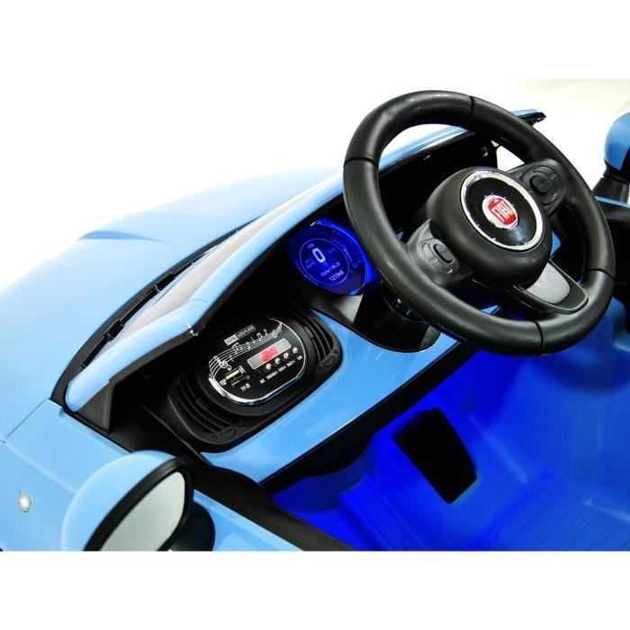 FIAT 500 Voiture électrique enfant - 12V - Bleu - Photo n°5
