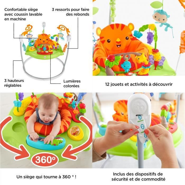 FISHER-PRICE - Sauteur Jumperoo Jungle - Sons & Lumieres - Photo n°3