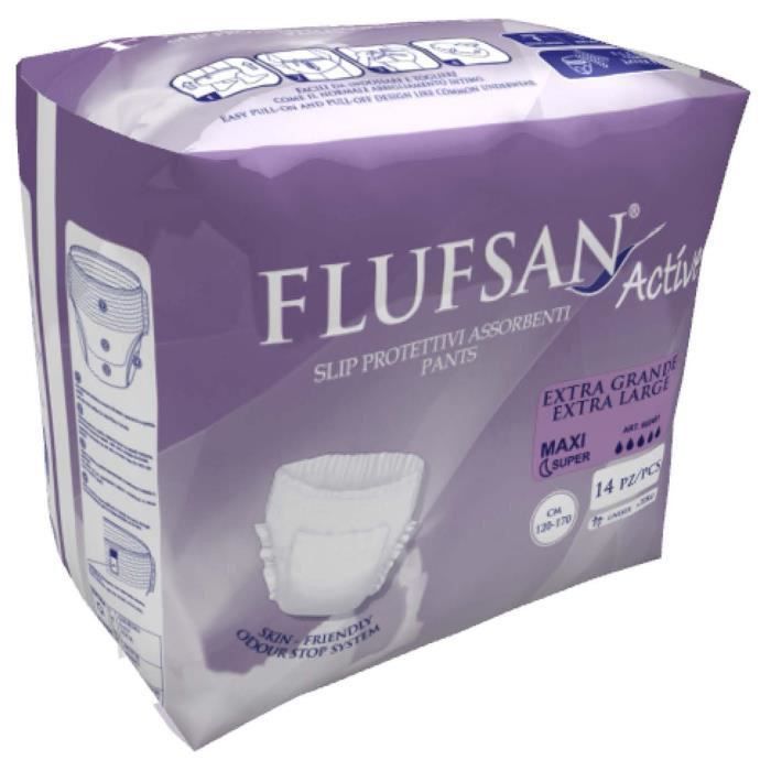 FLUFSAN Culottes super absorbantes extra-large pour incontinence nuit x14 - Photo n°1