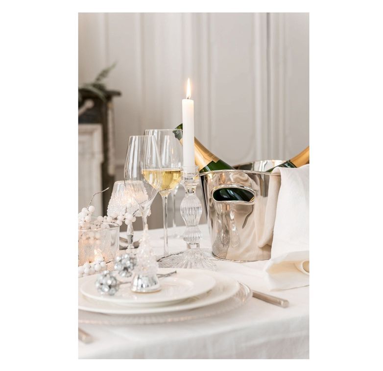 Flûte à champagne verre transparent Licia - Photo n°2