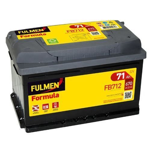 FULMEN Batterie auto FORMULA FB712 (+ droite) 12V 71AH 670A - Photo n°1