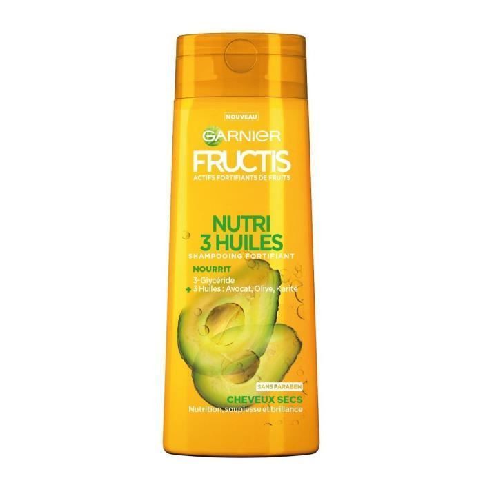 GARNIER FRUCTUS Shampooing - fortifiant - couleur Resist Fructis Nutri 3 Huiles - 250 mL - Photo n°1