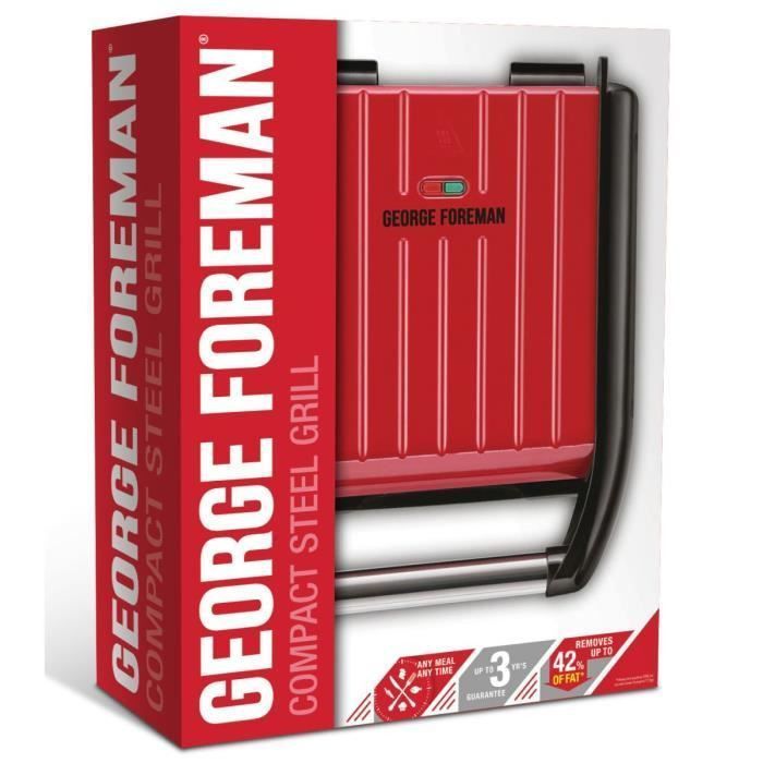 GEORGE FOREMAN Grill Family 25030-56 - 1200 W - Rouge - Photo n°4