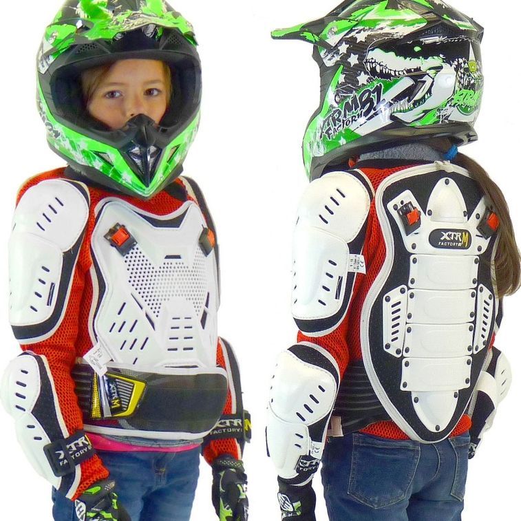 Gilet de protection rigide enfant pour moto et quad XTRM Taille S