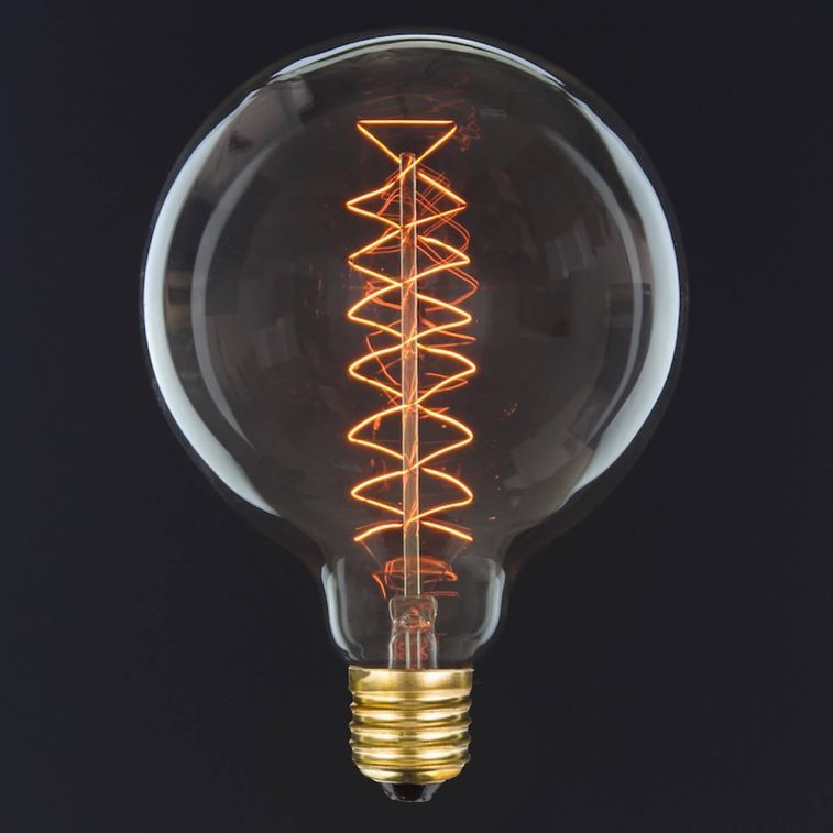 Grande ampoule décorative D 12.5cm filament zigzag 40W E27 - Photo n°1