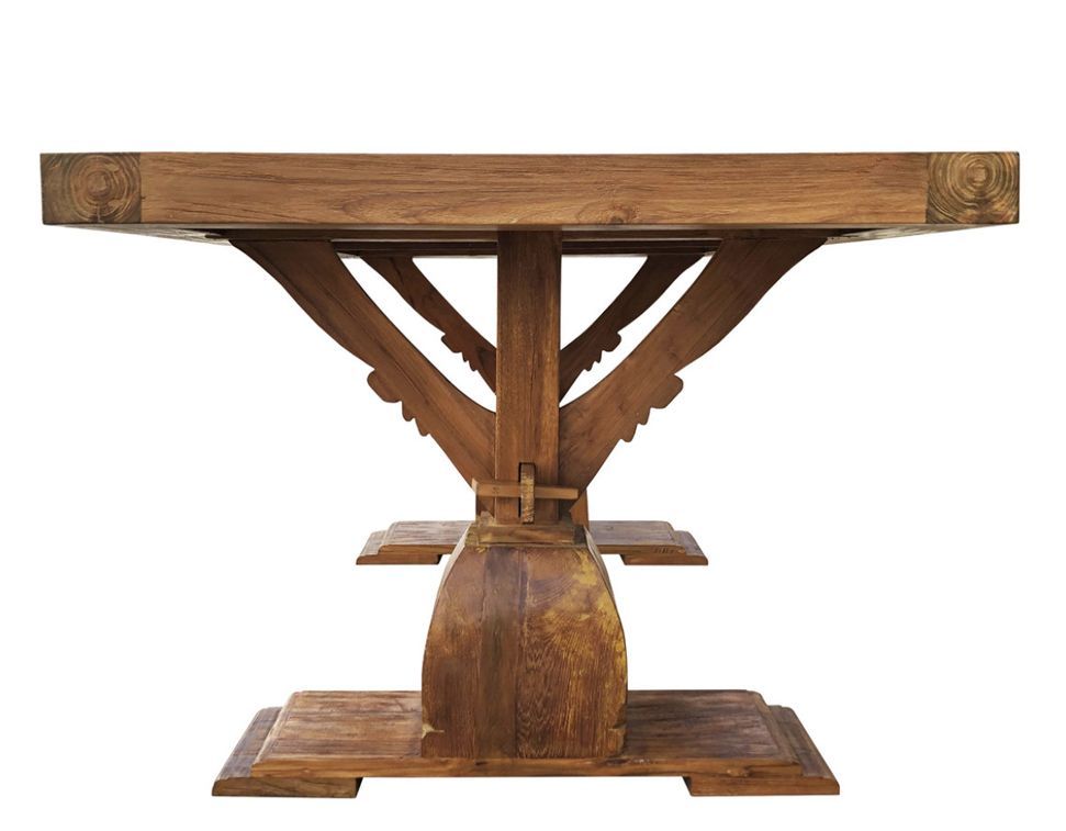 Grande table à manger en bois massif naturel vernis mat Kylio 250 cm - Photo n°2