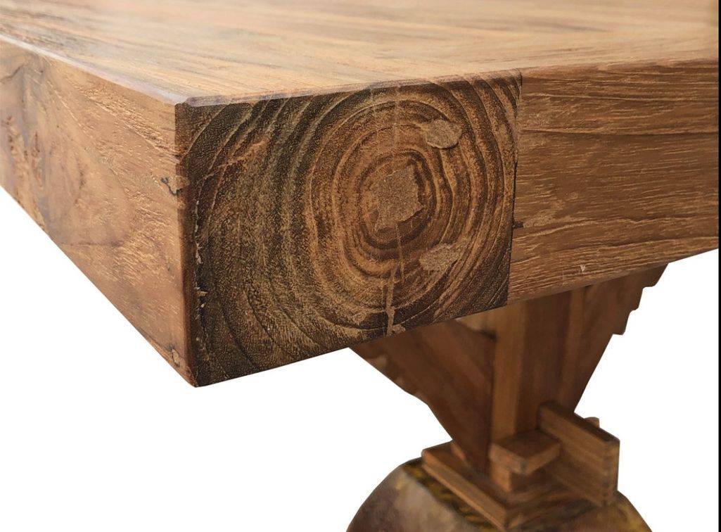 Grande table à manger en bois massif naturel vernis mat Kylio 250 cm - Photo n°3