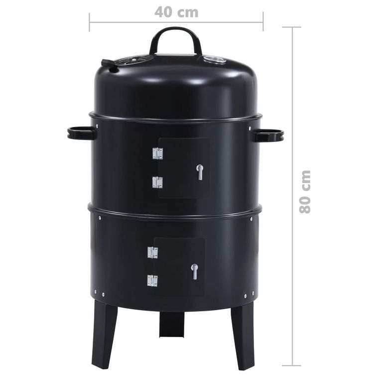 Gril barbecue au charbon 3 en 1 40x80 cm - Photo n°12