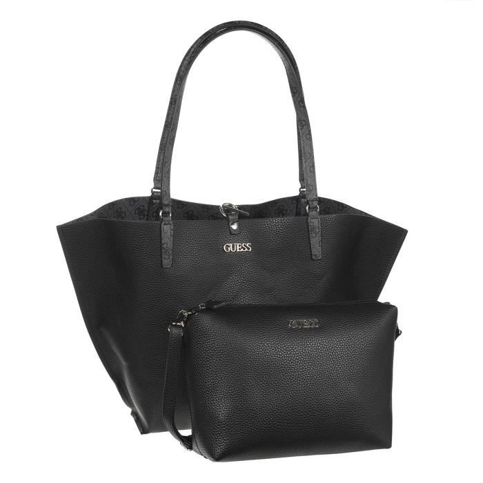 GUESS Sac a Main Alby Toggle Tote Noir Femme - Photo n°2