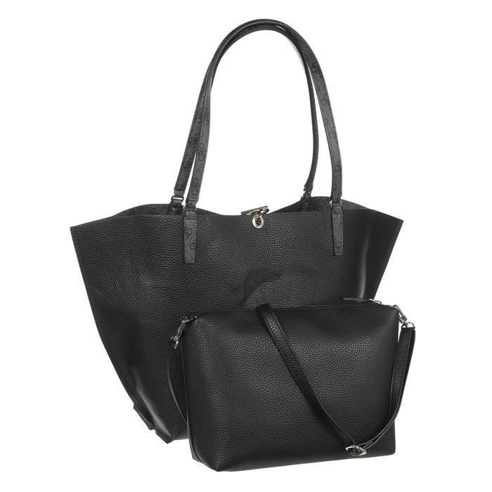 GUESS Sac a Main Alby Toggle Tote Noir Femme - Photo n°4