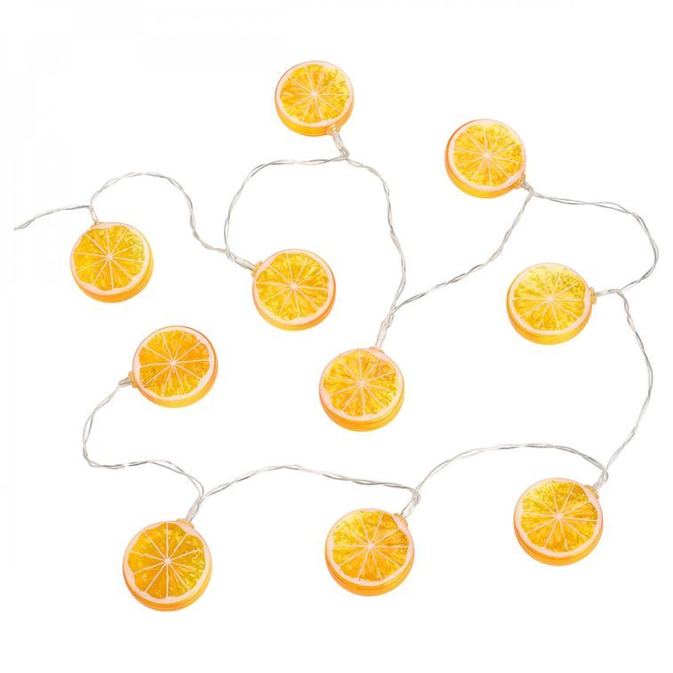 Guirlande à pile LED 10 citrons - Photo n°1