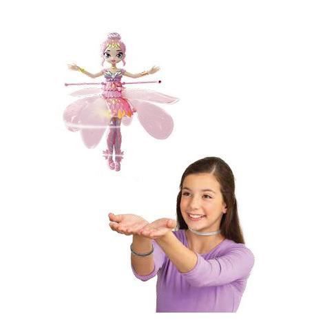 HATCHIMALS PIXIES CRYSTAL FLYERS - 6059523 - Fée volante magique avec socle  Rose - Poupée qui vole jouet enfant