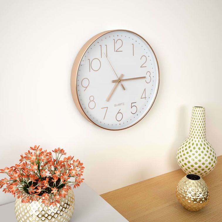 Horloge murale 30 cm Or rosé - Photo n°2