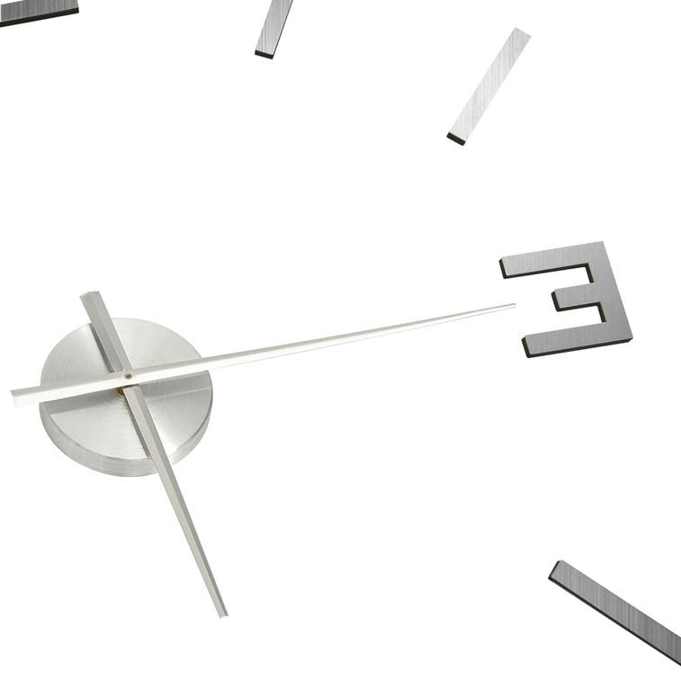 Horloge murale 3D Design moderne Argenté 100 cm XXL 3 - Photo n°4