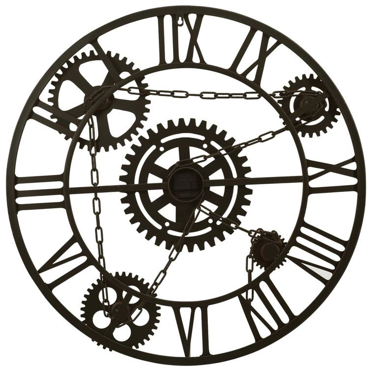 Horloge murale Marron 80 cm Métal - Photo n°4