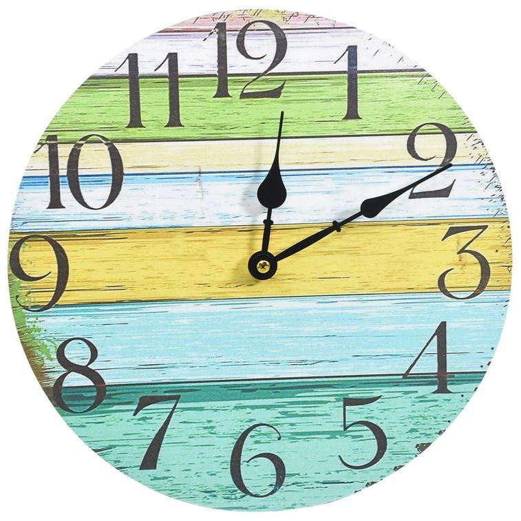 Horloge murale Multicolore 30 cm MDF 3 - Photo n°2