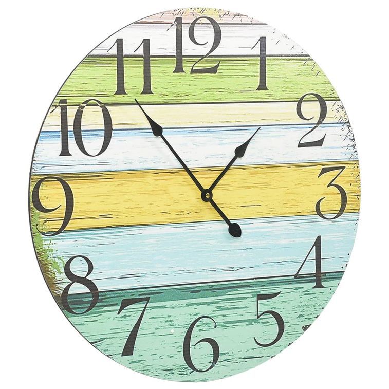 Horloge murale Multicolore 60 cm MDF 3 - Photo n°3