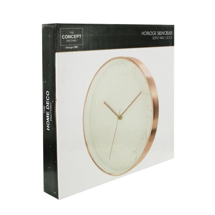 Horloge murale ronde diametre 30,5 cm Blanc - Photo n°3