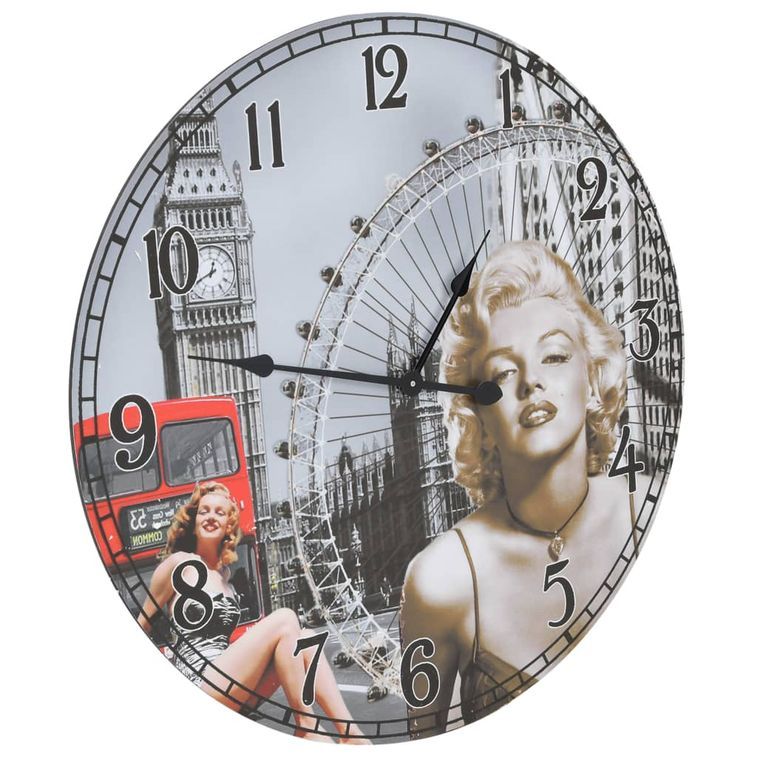 Horloge murale vintage Marilyn Monroe 60 cm - Photo n°3