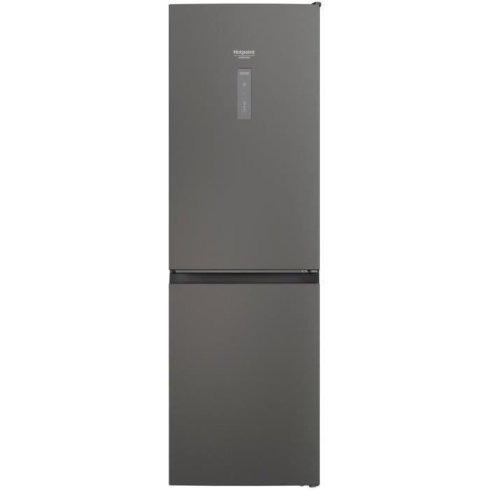HOTPOINT HAFC8T032SK - Réfrigérateur congélateur bas 335 L(231L + 104L) - Total No Frost - L59,6cm x H191,2cm - Black Inox - Photo n°1