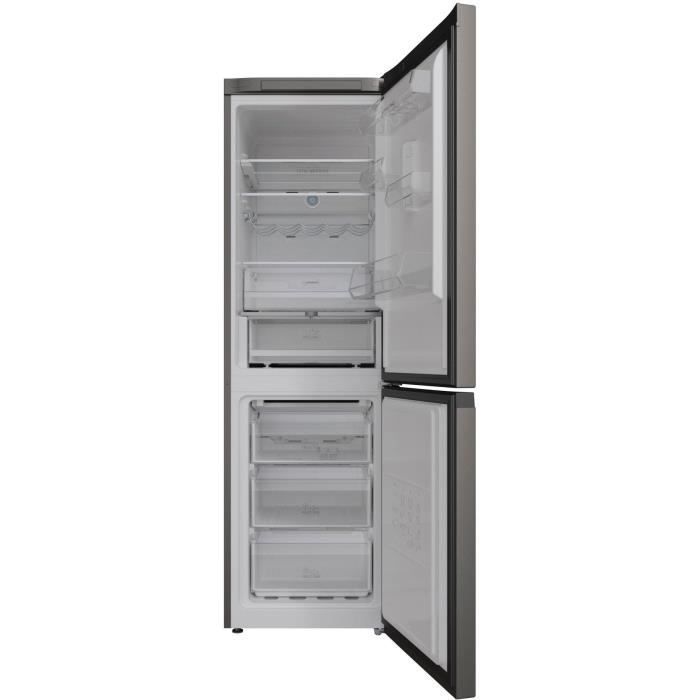 HOTPOINT HAFC8T032SK - Réfrigérateur congélateur bas 335 L(231L + 104L) -  Total No Frost - L59,6cm x H191,2cm - Black Inox