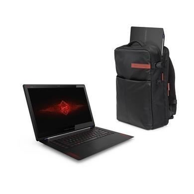 HP OMEN 17.3 Gaming Backpack Sac a dos Gamer - Etanche, Compatible Jusqu'a 17 Pouces, poches d'accessoires, Noir/Rouge - Photo n°3