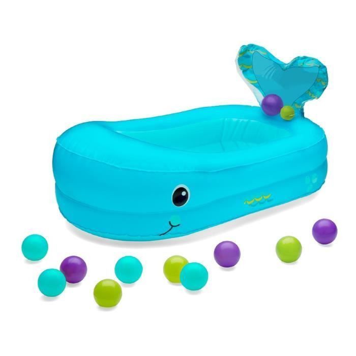 INFANTINO Baignoire Bébé Gonflable Baleine avec Balles de Jeu - Photo n°2
