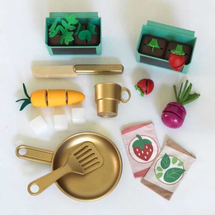 KIDKRAFT - Cuisine en bois pour enfant Terrace Garden avec accessoires, son & lumiere - Photo n°6