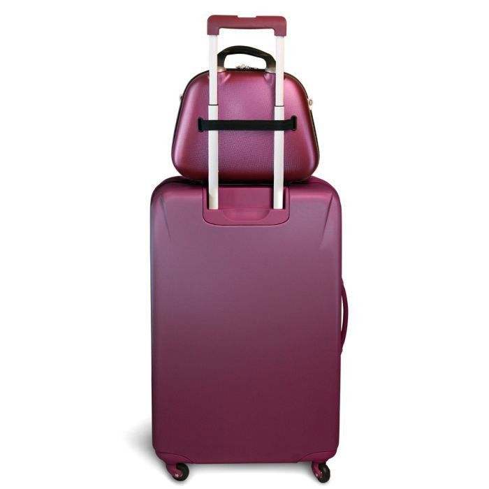 KINSTON Set 3 valises 4 roues + Vanity Violet - Photo n°3