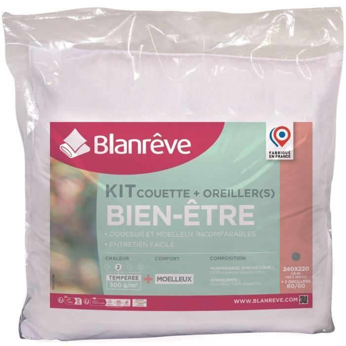 Kit couette + oreillers - Microfibre - BLANREVE - Photo n°1