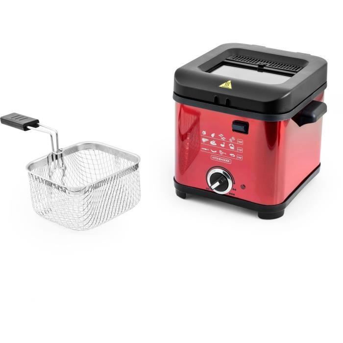 KITCHENCOOK - FR1010_RED - Friteuse - 900W - 1,5L - Rouge - Photo n°1
