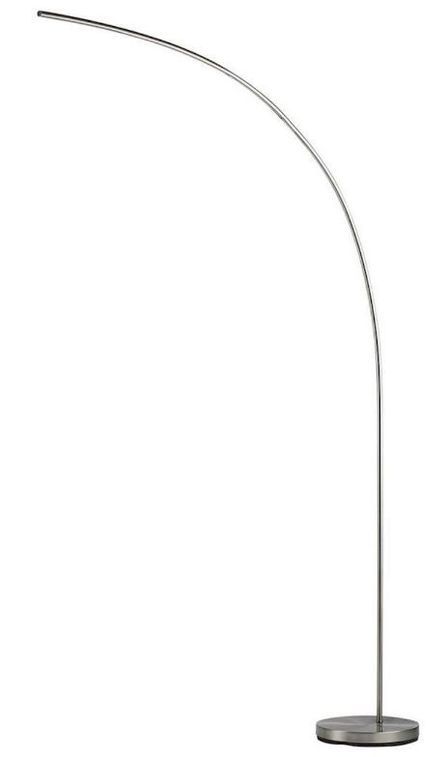Lampadaire à LED arc métal argenté Malasy H 185 cm - Photo n°1