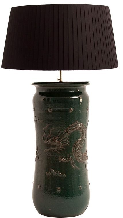 Lampe à poser orientale céramique vert Juline - Photo n°1