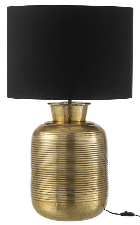Lampe anneaux aluminium doré Arnaud H 45 cm - Photo n°1