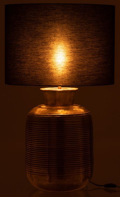 Lampe anneaux aluminium doré Arnaud H 45 cm - Photo n°3