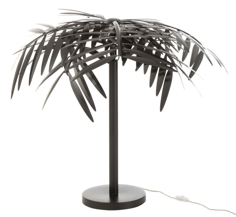 Lampe de able feuilles en métal noir Flora H 73 cm - Photo n°1